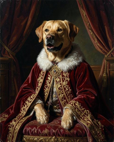 Royal portrait: Golden labrador