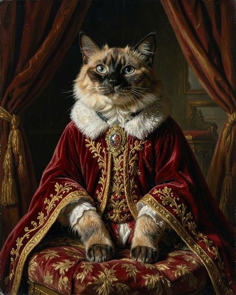 Royal portrait: Siamese cat