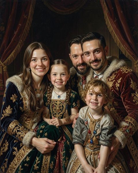 Royal portrait: A family of five